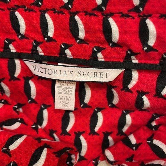 Victoria’s Secret Red Penguin Flannel Pajamas - Picture 4 of 5